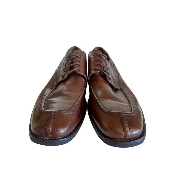 Johnston & Murphy Sheep Skin Brown Men's 12 M Lace Up Shoes Semi-Pointed Lace-Up - Picture 9 of 13